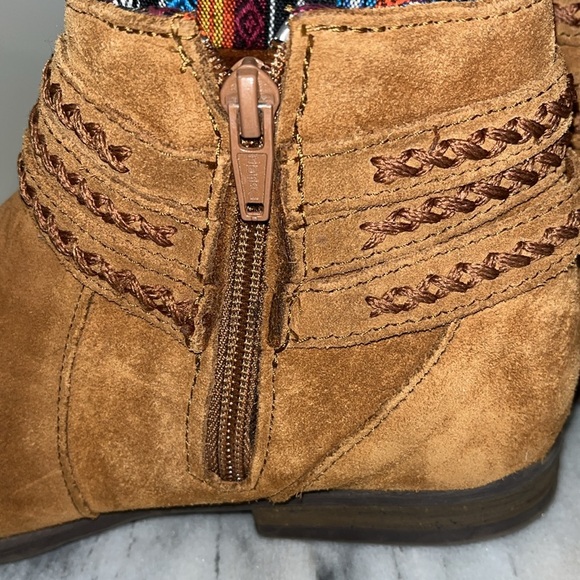 Minnetonka Women's 563 Dixon boot suede leather Arizona pattern trim Sz 7.5 Brwn - Picture 7 of 11